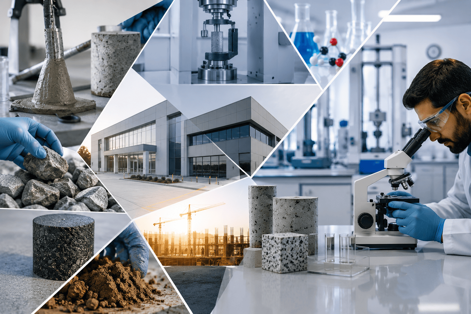 Concrete testing at Tarmak Laboratories